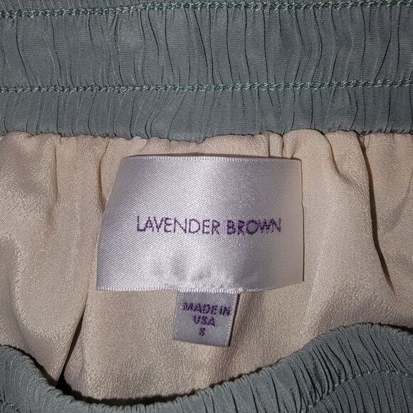 Lavender Brown Sage Ruffle Drawstring  shorts size small - Picture 6 of 8